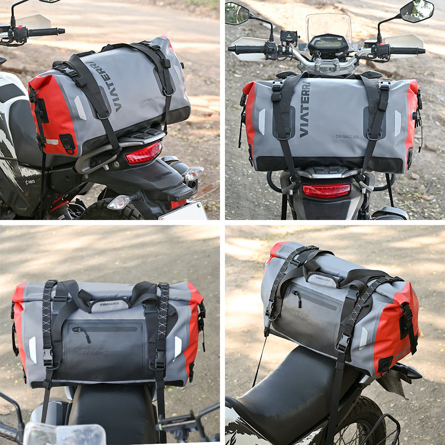 Viaterra Drybag 40L 100℅ Water Proof Motorcycle Tailbag (Universal)