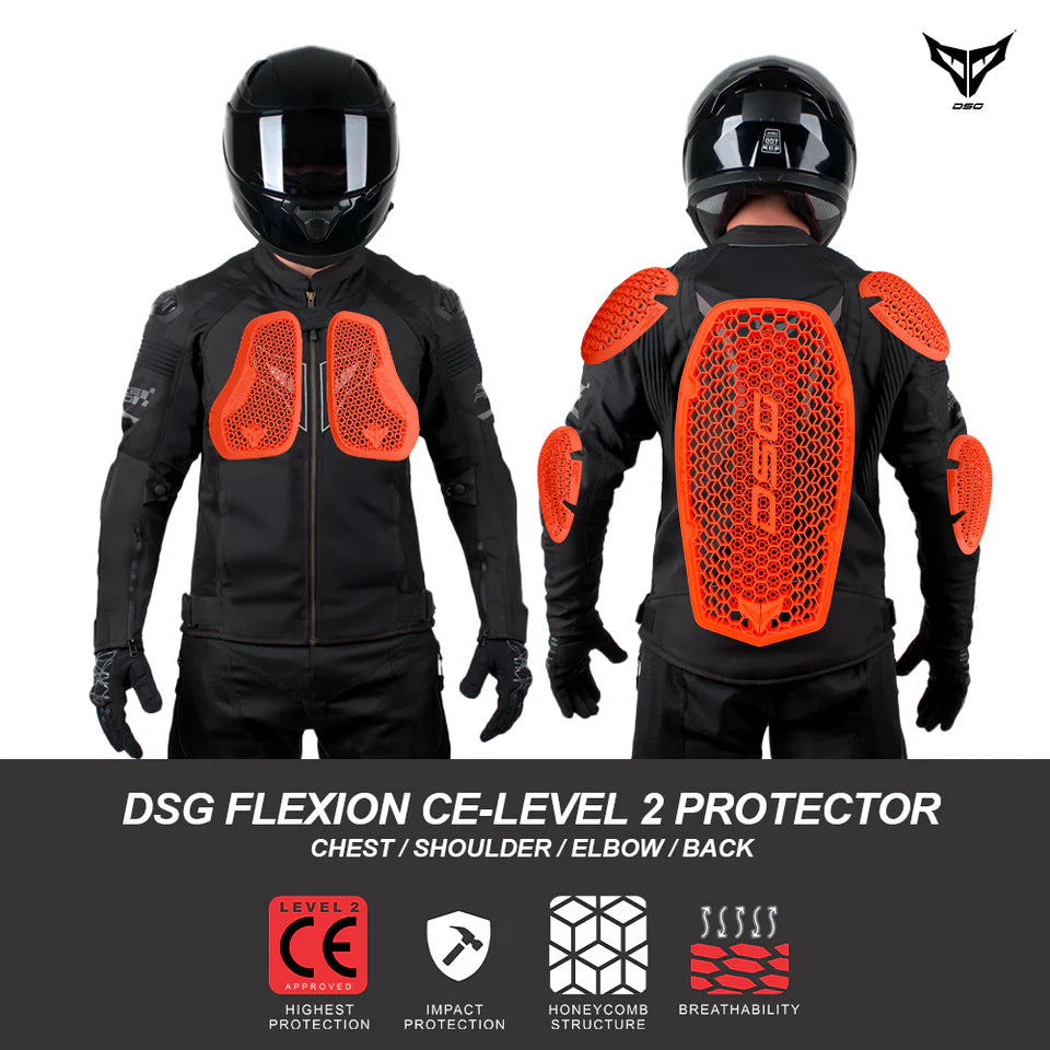 DSG Race Pro V3 Riding Jacket - Black Yellow Fluo