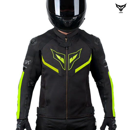 DSG Race Pro V3 Riding Jacket - Black Yellow Fluo