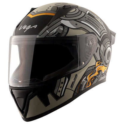 Vega Bolt Super Hero Helmet - Dull Black Grey