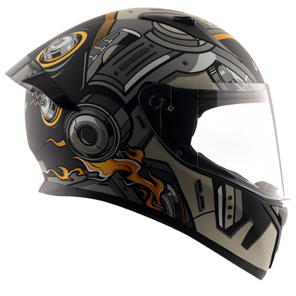 Vega Bolt Super Hero Helmet - Dull Black Grey