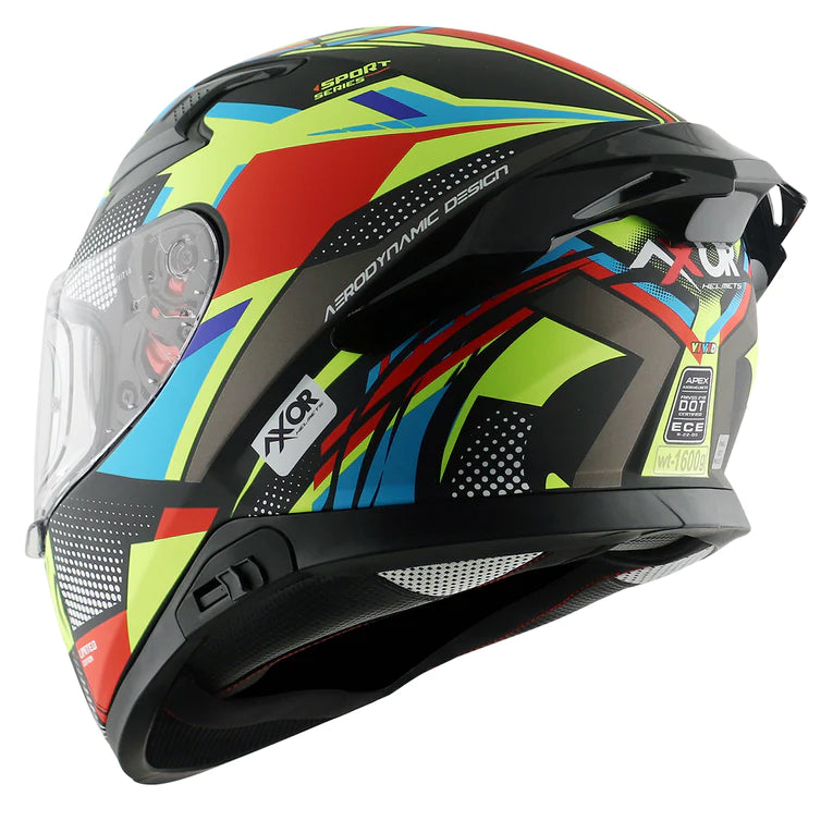 AXOR APEX VIVID HELMET - DULL BLACK NEON YELLOW