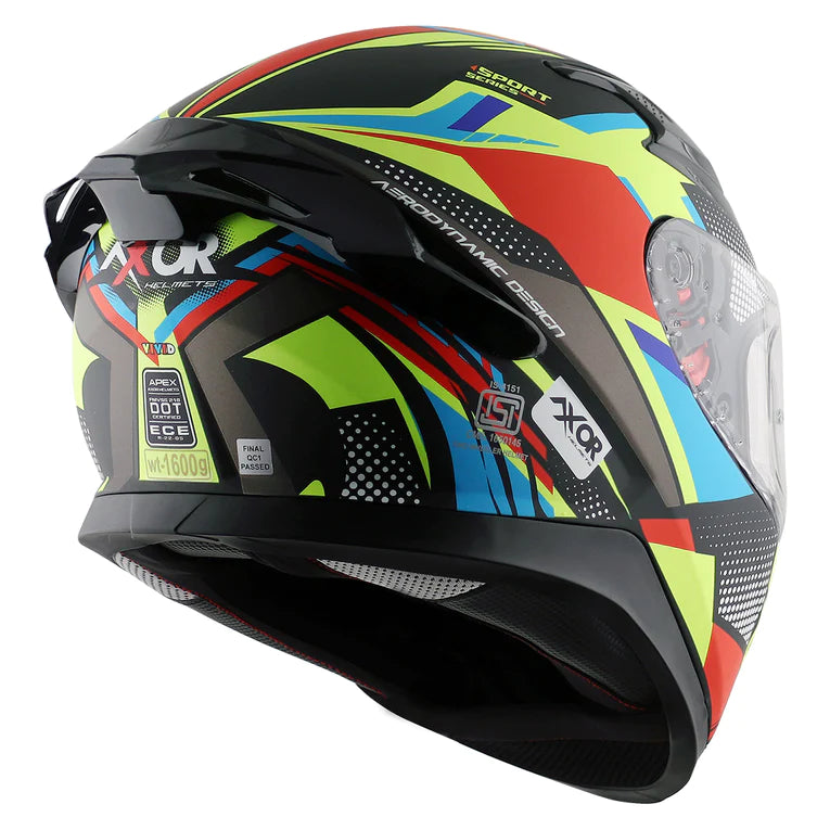 AXOR APEX VIVID HELMET - DULL BLACK NEON YELLOW