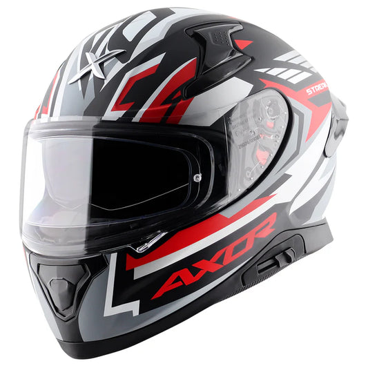 Axor Apex Streak Helmet - Dull Black Red