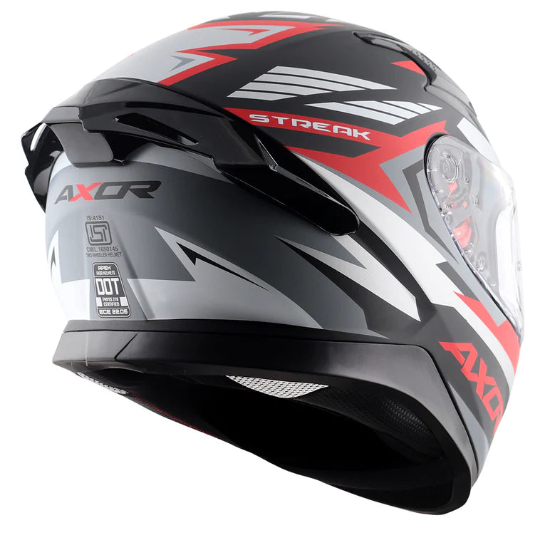 Axor Apex Streak Helmet - Dull Black Red