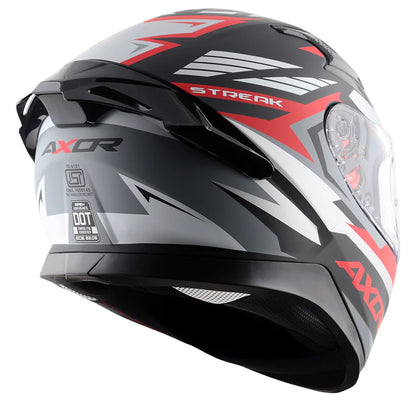 Axor Apex Streak Helmet - Dull Black Red