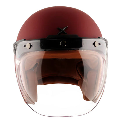 AXOR RETRO JET HELMET - DULL CHESTNUT RED