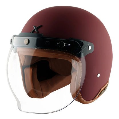 AXOR RETRO JET HELMET - DULL CHESTNUT RED
