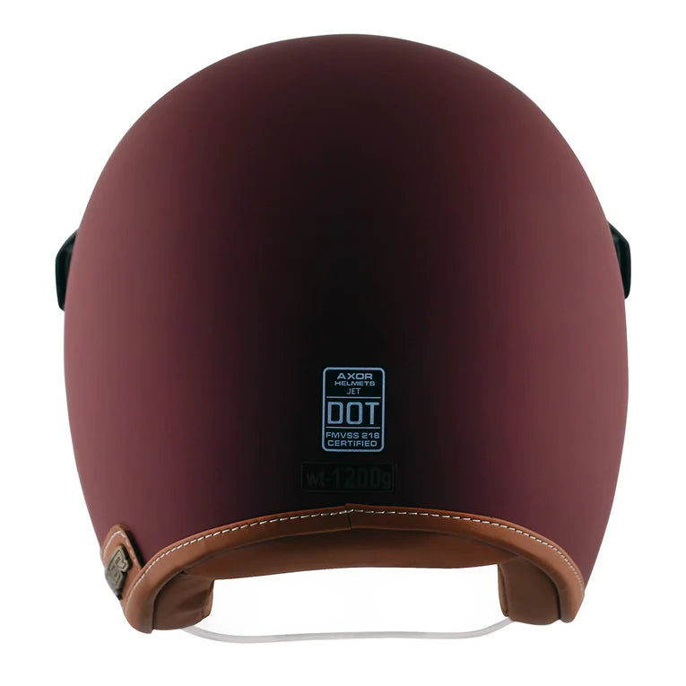 AXOR RETRO JET HELMET - DULL CHESTNUT RED