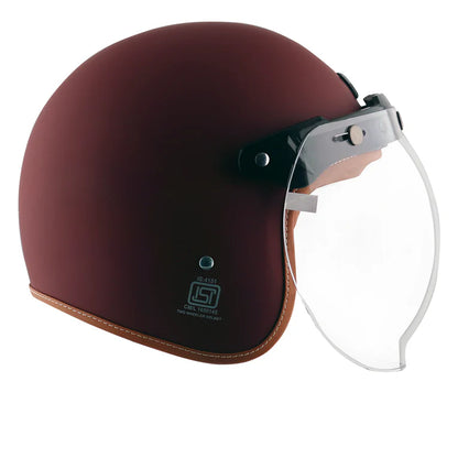 AXOR RETRO JET HELMET - DULL CHESTNUT RED