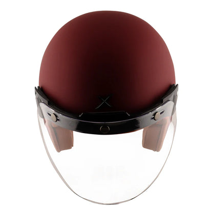 AXOR RETRO JET HELMET - DULL CHESTNUT RED