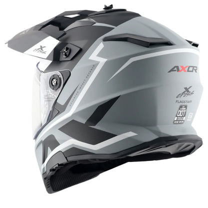 AXOR X-Cross Dual Visor Flagstaff Helmet - Dull Nardo Grey Black