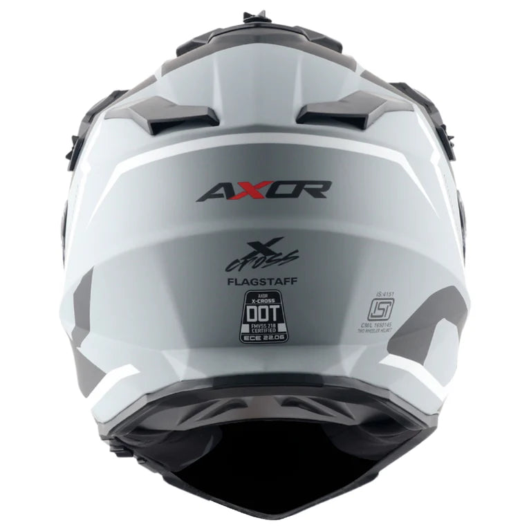 AXOR X-Cross Dual Visor Flagstaff Helmet - Dull Nardo Grey Black