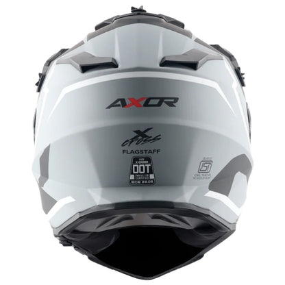 AXOR X-Cross Dual Visor Flagstaff Helmet - Dull Nardo Grey Black