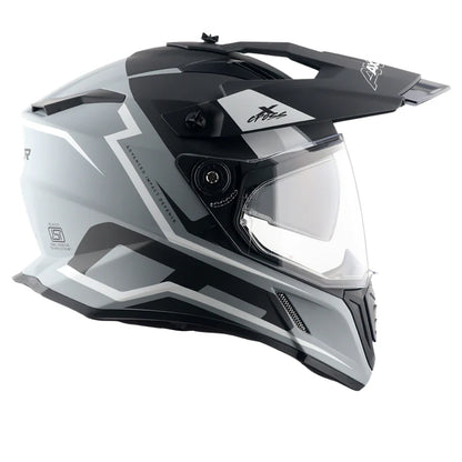 AXOR X-Cross Dual Visor Flagstaff Helmet - Dull Nardo Grey Black