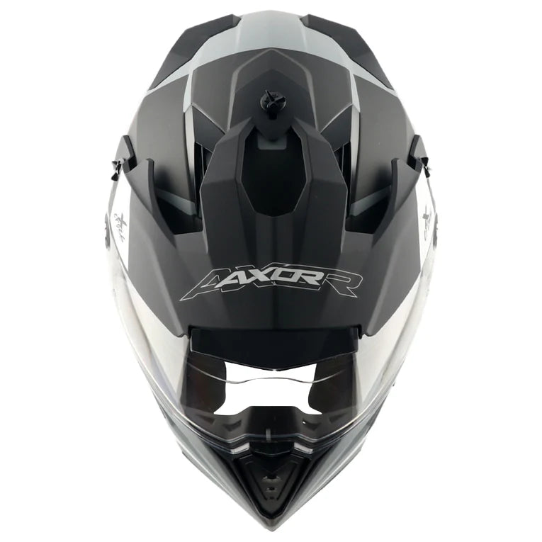 AXOR X-Cross Dual Visor Flagstaff Helmet - Dull Nardo Grey Black