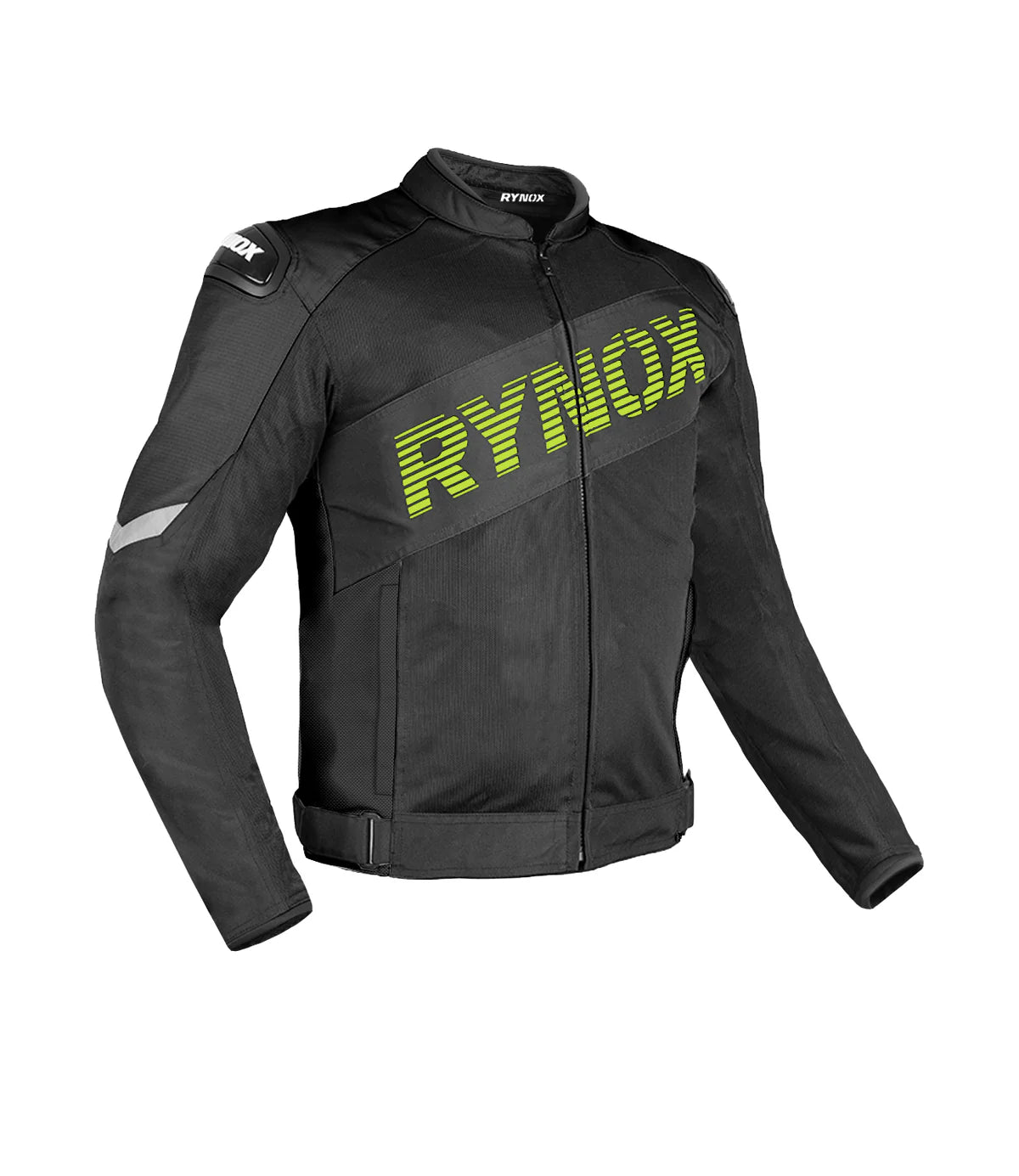 RYNOX Delta GT Jacket - Black Hi-Viz Green