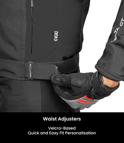 RYNOX Delta GT Jacket - Black Hi-Viz Green