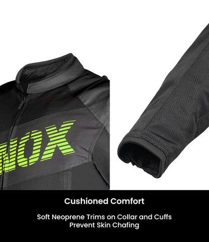 RYNOX Delta GT Jacket - Black Hi-Viz Green