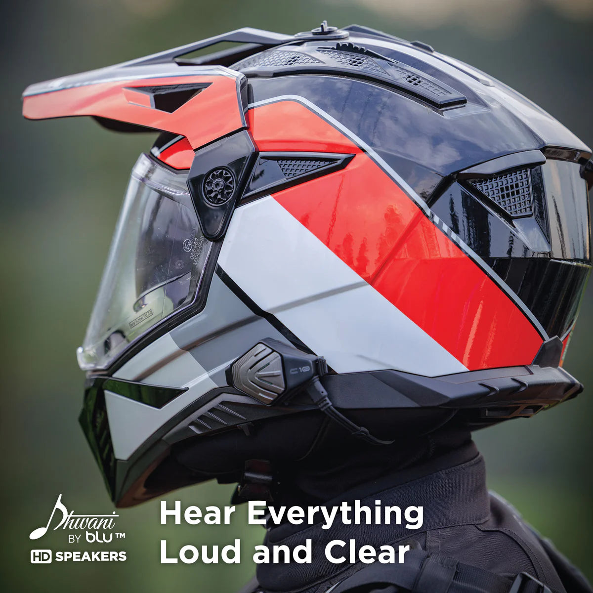 BluArmor C10 - Motorcycle Helmet Intercom
