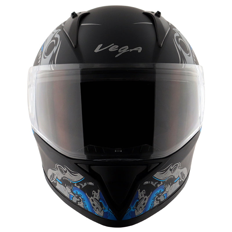 Vega Bolt Octopus Helmet - Dull Black Blue