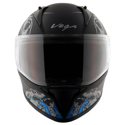 Vega Bolt Octopus Helmet - Dull Black Blue