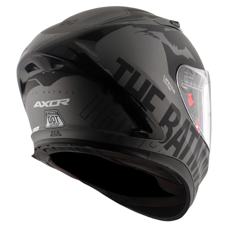 AXOR STREET DC BATMAN HELMET - DULL ANTHRACITE BLACK