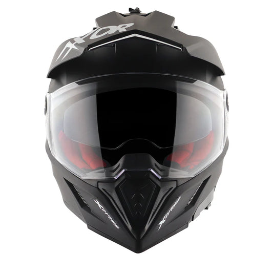 AXOR X-CROSS DUAL VISOR HELMET - DULL BLACK