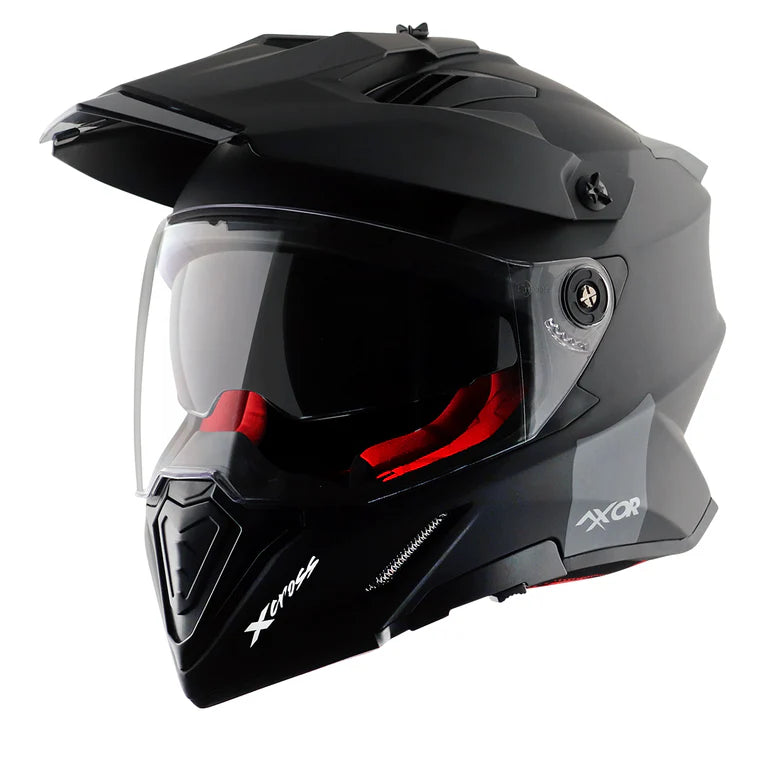 AXOR X-CROSS DUAL VISOR HELMET - DULL BLACK