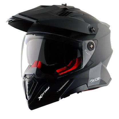 AXOR X-CROSS DUAL VISOR HELMET - DULL BLACK