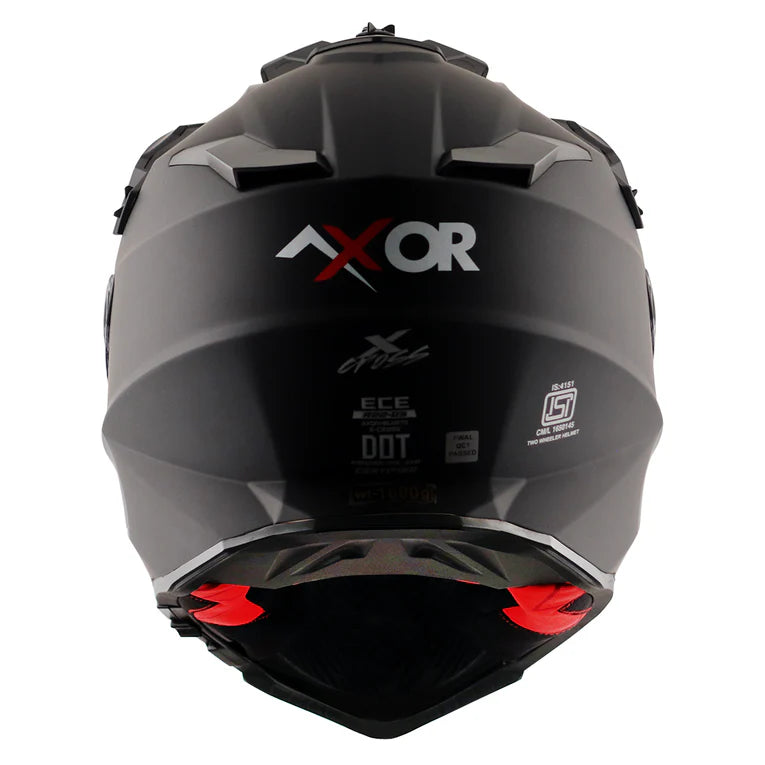 AXOR X-CROSS DUAL VISOR HELMET - DULL BLACK