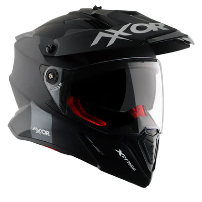 AXOR X-CROSS DUAL VISOR HELMET - DULL BLACK
