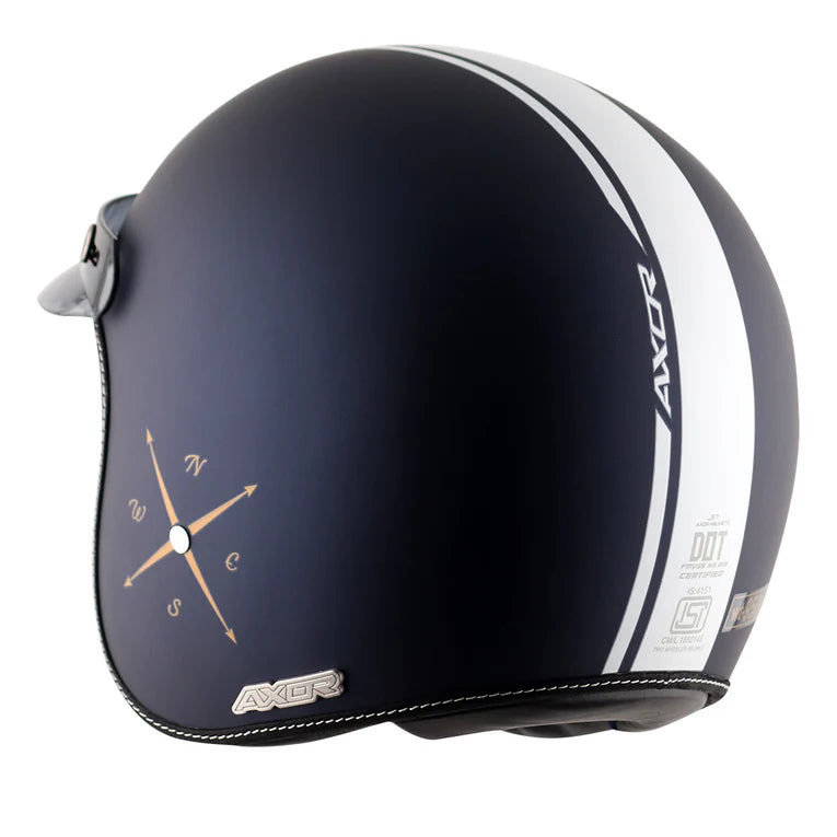 Axor Retro Jet Euro Globe Helmet - Dull Royal Blue
