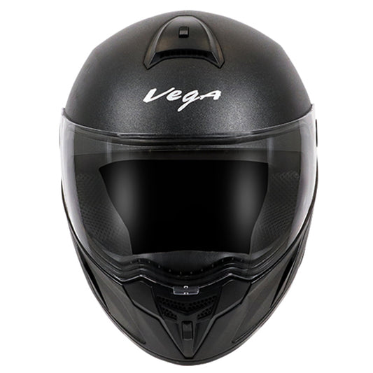 Vega Evo Leather Finish Helmet - Black