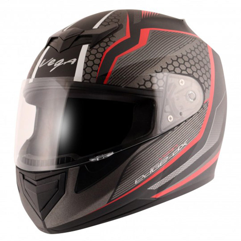 Vega Edge DX Blast Helmet - Black Red