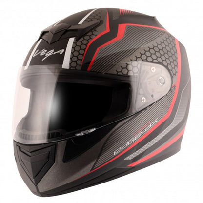 Vega Edge DX Blast Helmet - Black Red