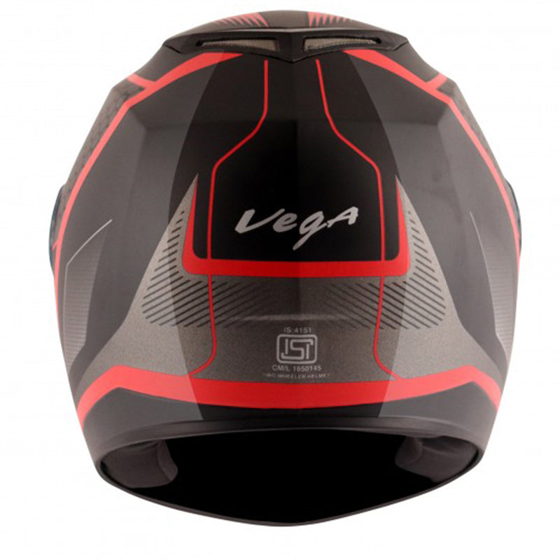 Vega Edge DX Blast Helmet - Black Red