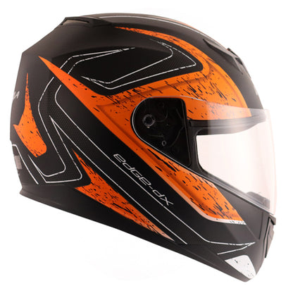 Vega Edge DX Crystal Helmet - Dull Black Orange