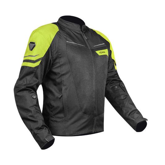 KORDA EDGE RIDING JACKET BLACK FLUORESCENT YELLOW