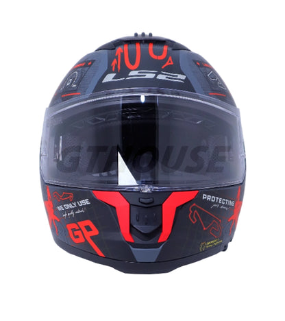 LS2 FF320 Stream II GP Helmet - Matt Red Grey