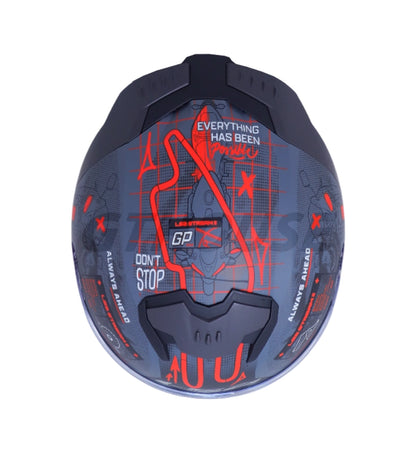 LS2 FF320 Stream II GP Helmet - Matt Red Grey