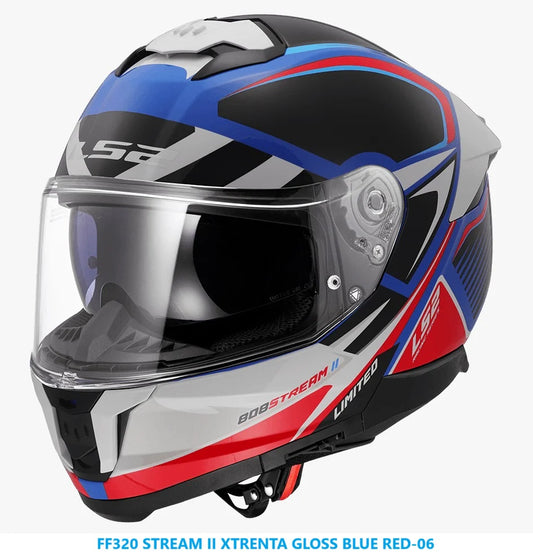 LS2 FF320 Stream II Xtrenta Helmet - Gloss Blue Red