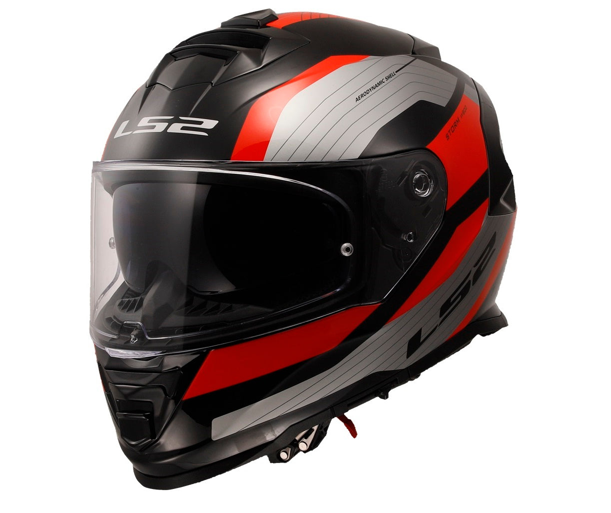 LS2 FF800 Storm 2 Rocker Helmet - Red Grey/Silver