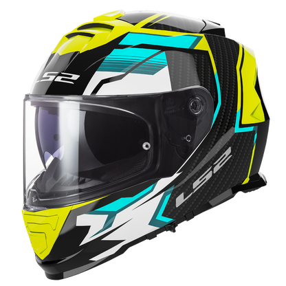 LS2 FF800 STORM 2 TRACKER HELMET - BLACK HV YELLOW