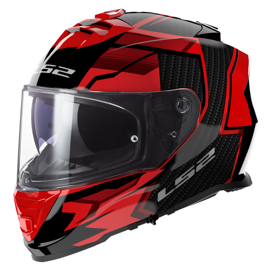 LS2 FF800 STORM 2 TRACKER HELMET - BLACK RED