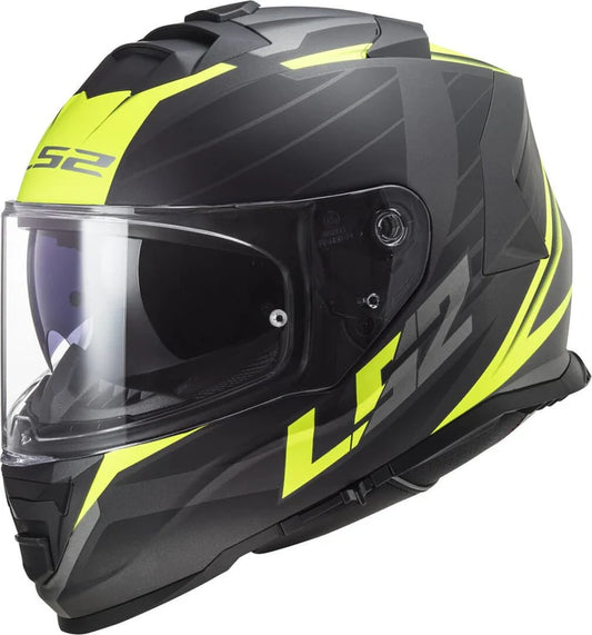 LS2 FF800 Storm II Nerve Helmet - Black Hi-Viz Yellow