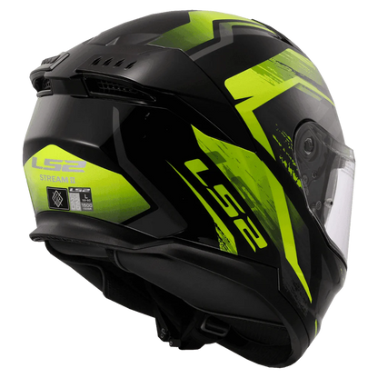 LS2 FF320 Stream II Fury Helmet - Black HV Yellow
