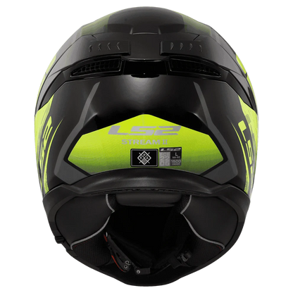 LS2 FF320 Stream II Fury Helmet - Black HV Yellow