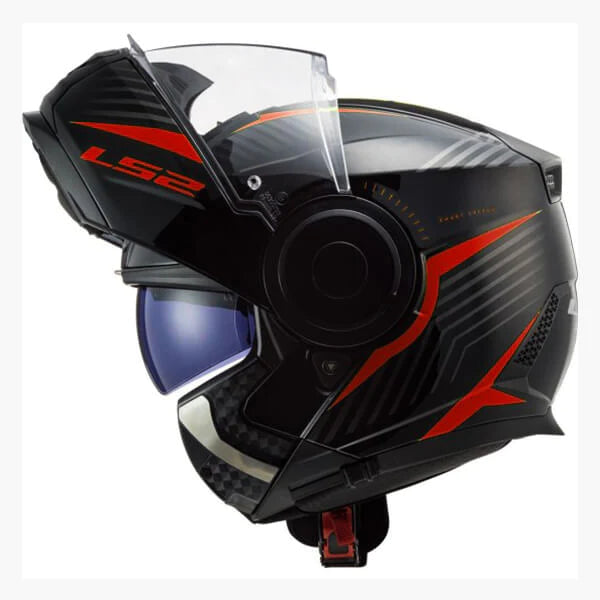 LS2 FF902 SCOPE SKID HELMET - GLOSS BLACK RED