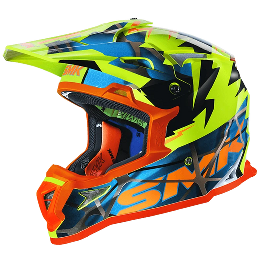 SMK Allterra Fullmine Helmet - GL 457 Yellow Blue Orange